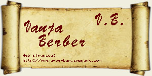 Vanja Berber vizit kartica